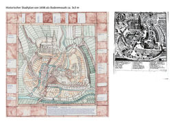 Künstlerische Ideenskizze zum Stadtplan von 1698